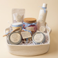 Enhanced gift basket in square framing