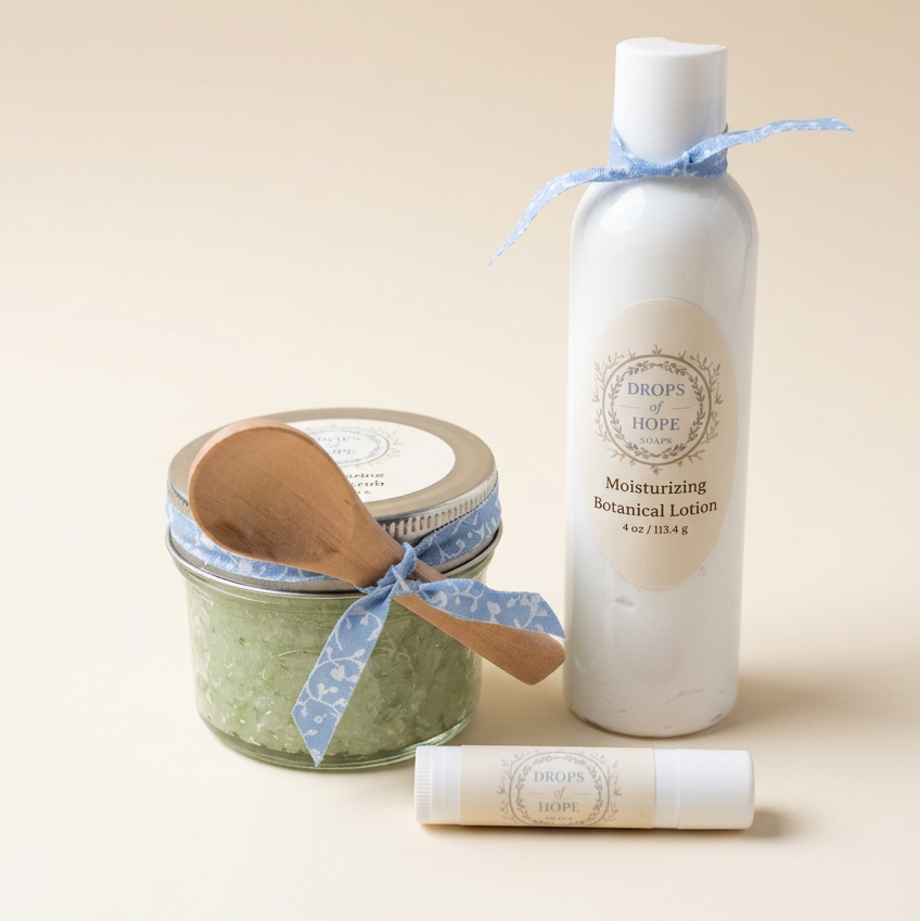 Enhanced lotion, scrub, and lip-care photo